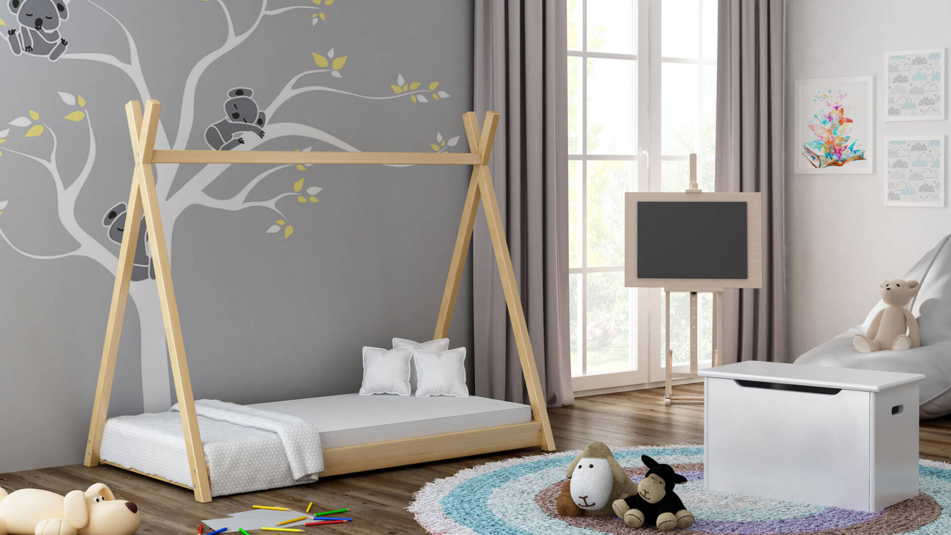 Łóżko pojedyncze — Tipi - obrazek 3